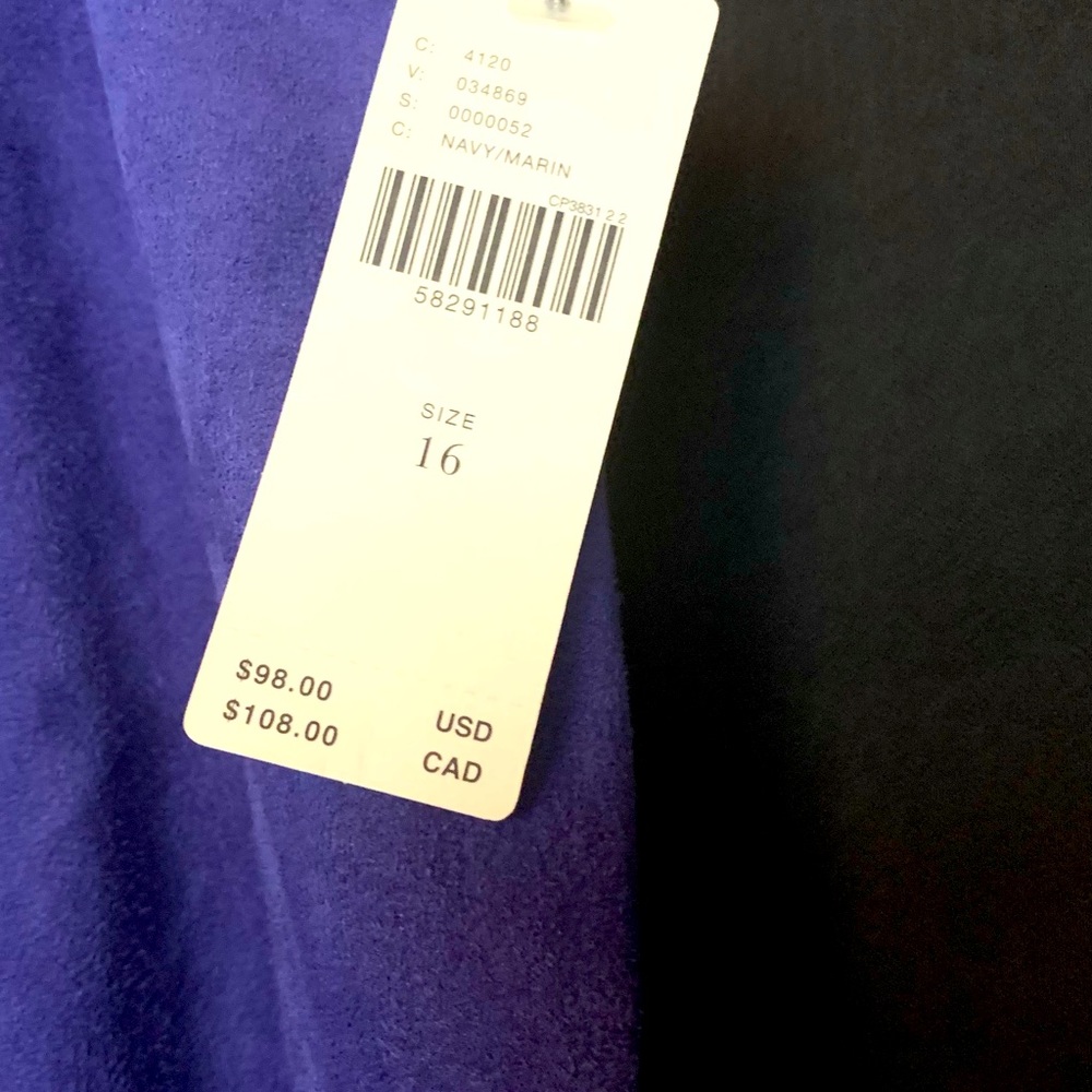 NWT Anthropologie Blue Faux Suede Skirt - Picture 12 of 13